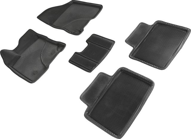 Коврики Seintex 3D EVA Соты для салона Lada Vesta 2015-2026 ЧЕРНЫЕ. Артикул 95168