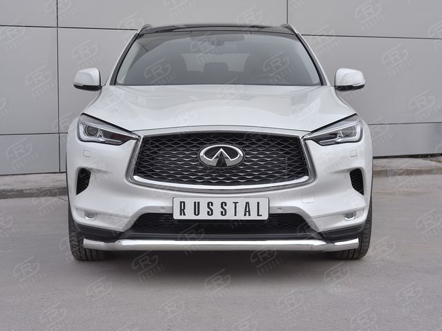 Защита RusStal переднего бампера d63 волна для Infiniti QX50 II 2018-2025. Артикул IQX5Z-003077