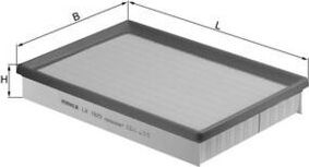 Воздушный фильтр Mahle-Knecht. Артикул LX 1572