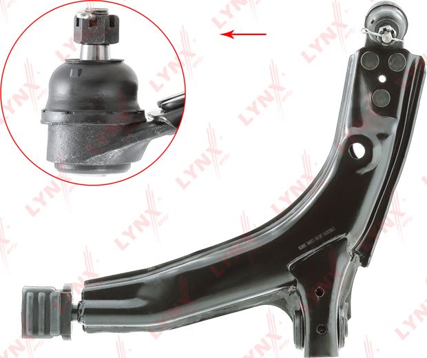 Поперечный рычаг передней подвески LYNXauto левый для Daewoo Lanos 1997-2008. Артикул C5084L