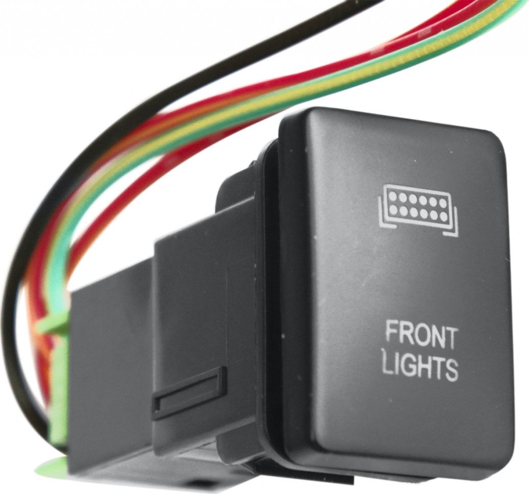 Кнопка РИФ включения/выключения FRONT LIGHTS 32x22 с белой подсветкой для Toyota Sequoia II 2008-2026. Артикул RIF22-1-1104104