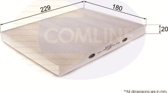 Салонный фильтр Comline для Kia Venga I 2010-2018. Артикул EKF301