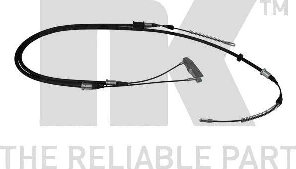 Трос ручника (тросик ручного тормоза) NK задний для Opel Kadett E 1986-1993. Артикул 903675