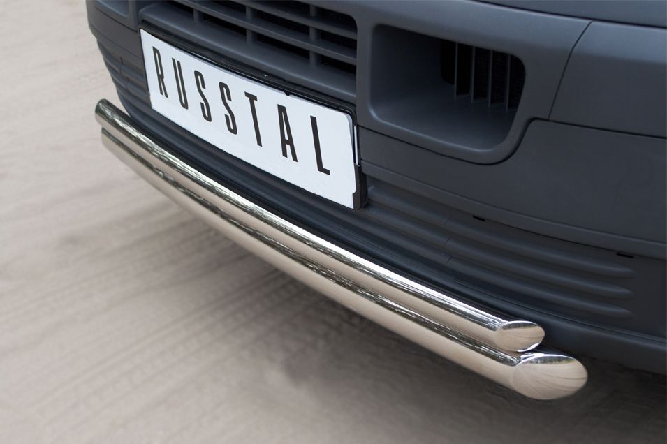 Защита RusStal переднего бампера d63/42 для Volkswagen Transporter T5 2003-2009. Артикул VTRZ-000601