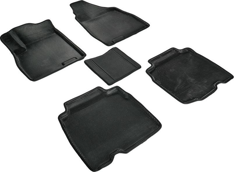 Коврики Seintex 3D EVA Соты для салона Jetour X90 Plus 2022-2026 ЧЕРНЫЕ. Артикул 99191