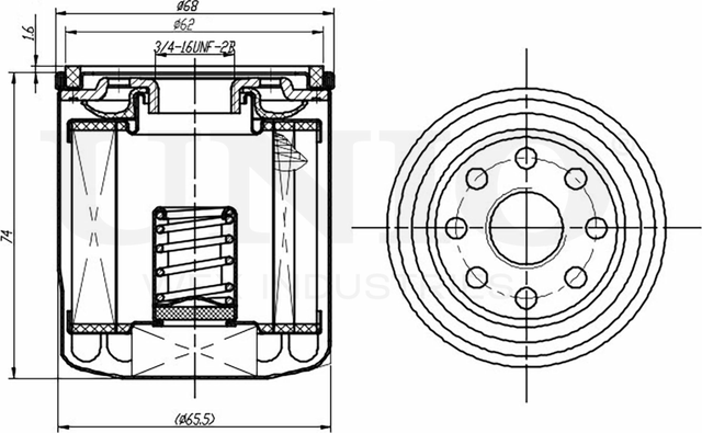 Фильтр масляный (Unio). Артикул FLT-20050