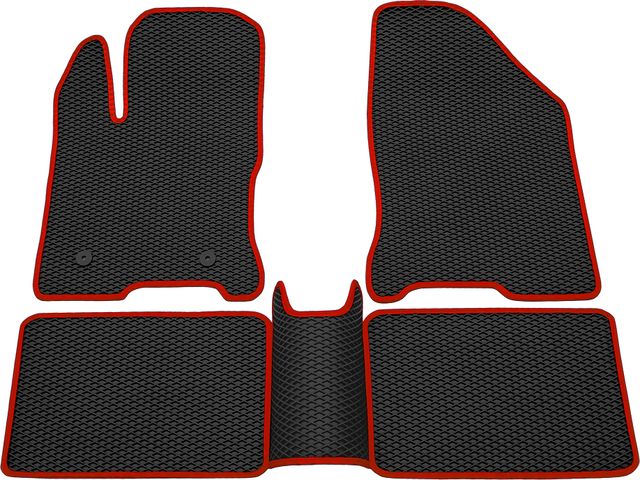 Коврики Rezkon EVA для салона Lada Vesta 2015-2026 Красный кант. Артикул 9039045104