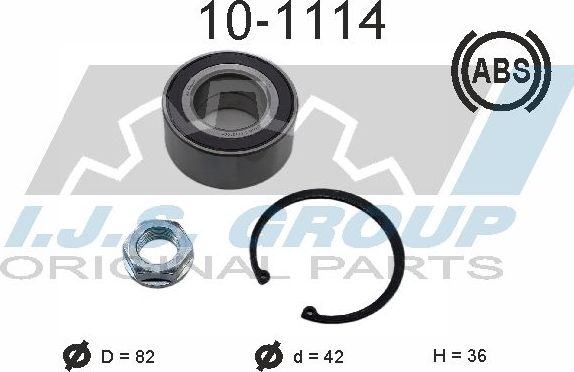 Ступичный подшипник (комплект) IJS Group. Артикул 10-1114