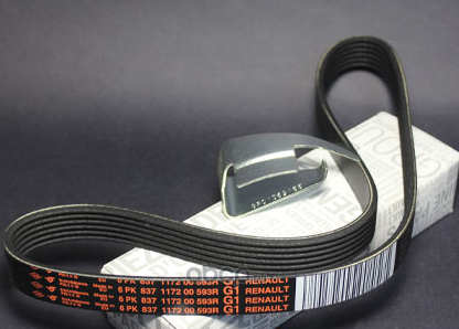 Приводной ремень поликлиновой Renault. Артикул 117200593R