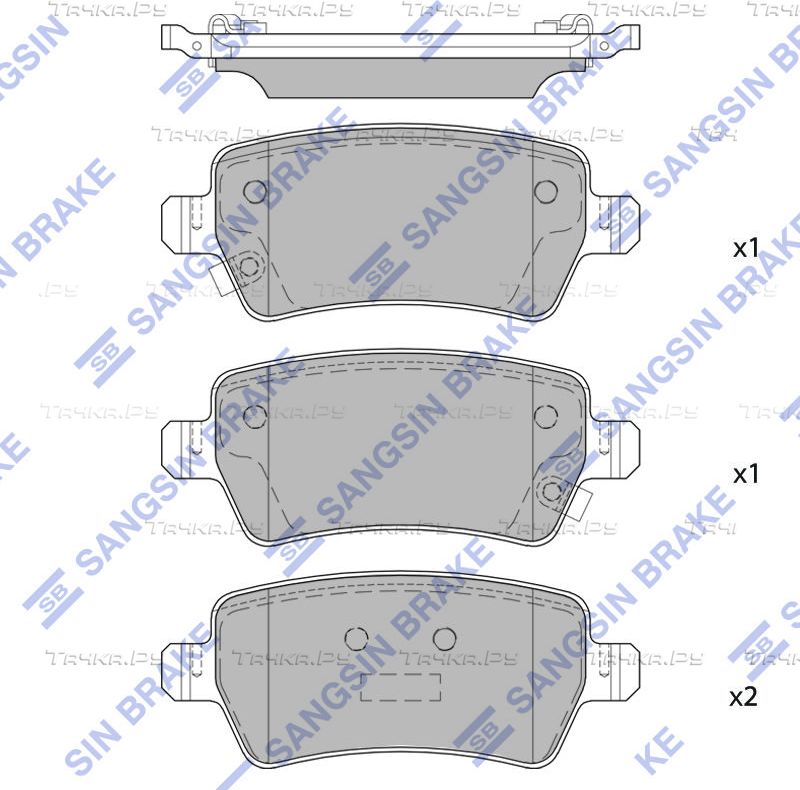Тормозные колодки Sangsin Hi-Q. Артикул SP2695