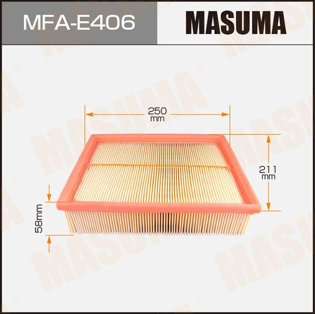 Воздушный фильтр Masuma. Артикул MFA-E406