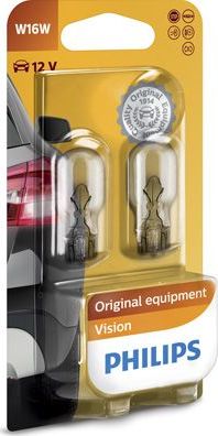 W16W 12V-16W (W2,1x9,5d) (блистер 2шт.) Philips. Артикул 12067B2