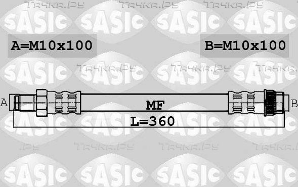 Тормозной шланг Sasic передний для Nissan Kubistar X76 2003-2026. Артикул 6604039