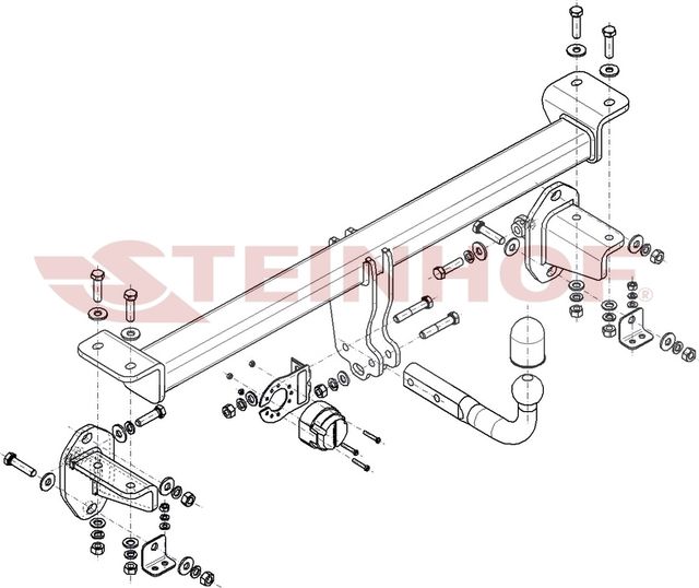 Фаркоп Steinhof для Mercedes-Benz GLC-Класс X253 (в т.ч. AMG) 2015-2022. Артикул M-179