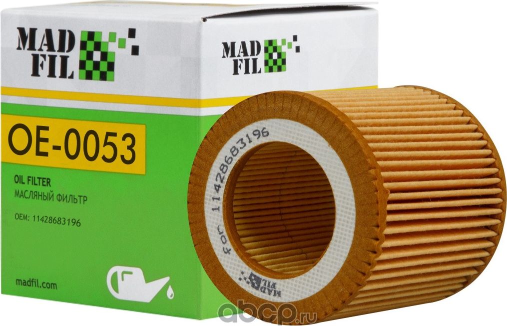 Фильтр масляный MADFIL OE-0053 BMW Madfil. Артикул OE0053