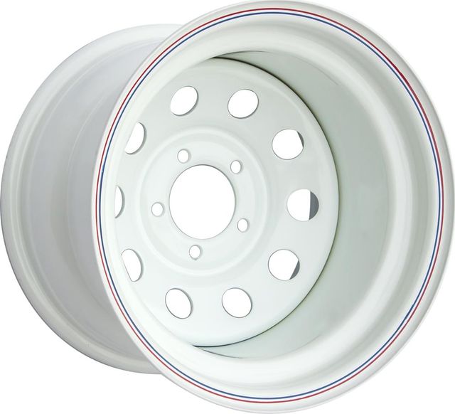 Колёсный диск OFF-ROAD Wheels усиленный стальной белый 5х114,3 10xR15 d84 ET-50 для Jeep Cherokee XJ 1984-2001. Артикул 1510-51484WH-50