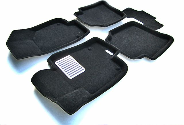 Коврики текстильные Euromat 3D Lux для салона Skoda Superb II 2009-2014. ЧЕРНЫЕ. Артикул EM3D-004509