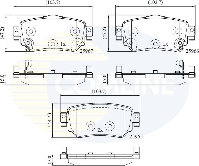 Тормозные колодки Comline Comline. Артикул CBP32277