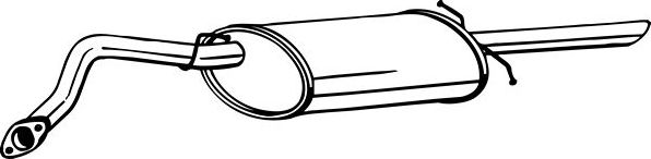 Глушитель (задняя часть) Bosal для Daewoo Lanos 1997-2005. Артикул 278-875