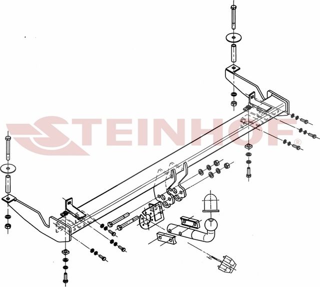Фаркоп Steinhof для Fiat Doblo I (в т.ч. Maxi) 2001-2010. Артикул F-058