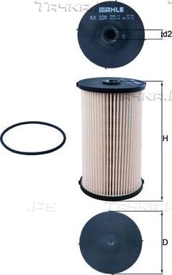 Топливный фильтр Mahle-Knecht для Audi A3 II (8P) 2003-2013. Артикул KX 220D