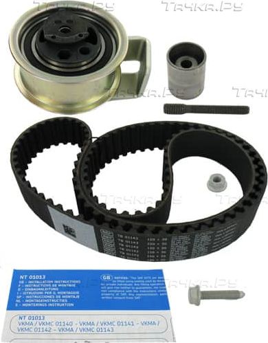Ремень ГРМ с роликами (комплект) SKF для Audi A6 II (C5) 2001-2005. Артикул VKMA 01142