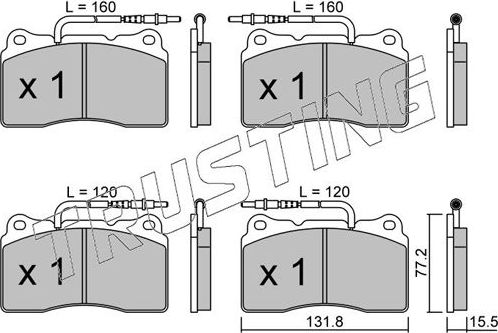 Тормозные колодки Trusting. Артикул 297.3