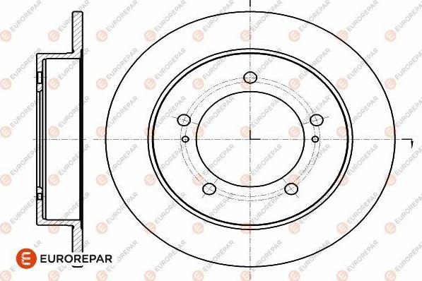 Тормозной диск Eurorepar. Артикул 1642770780