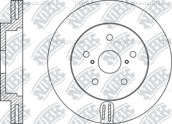 Тормозной диск NiBK передний для Subaru Tribeca I 2005-2014. Артикул RN1527