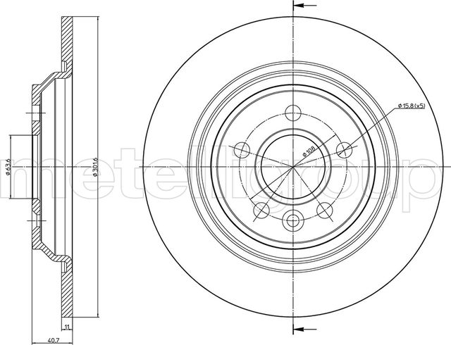 Тормозной диск Metelli. Артикул 23-0992C