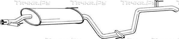 Глушитель (задняя часть) Bosal (Бельгия). Артикул 292-021
