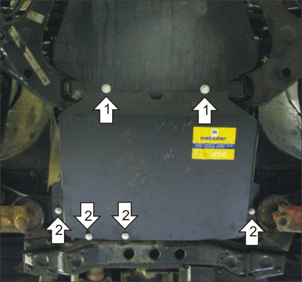 Защита Мотодор для КПП Mitsubishi Pajero Sport I 1998-2009. Артикул 11310