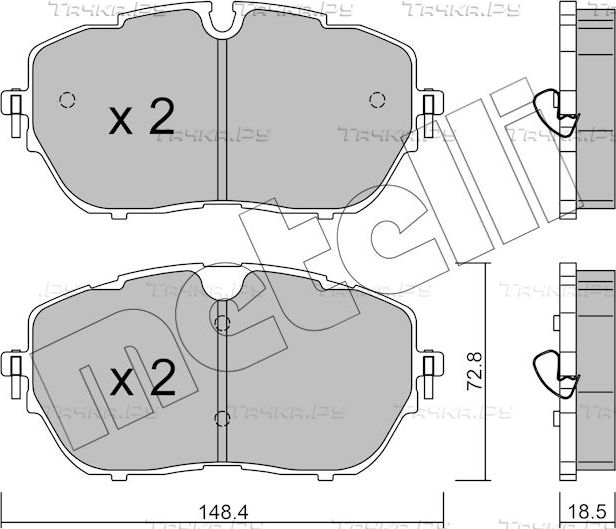 Тормозные колодки Metelli. Артикул 22-1105-0