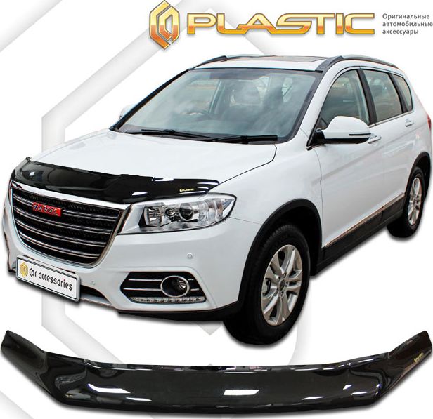 Дефлектор СА Пластик для капота (Classic черный) Haval H6 2014-2020. Артикул 2010010111168
