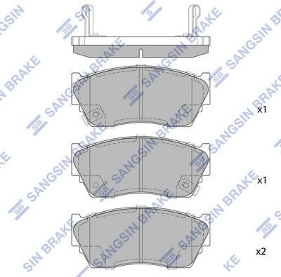 Тормозные колодки Sangsin Hi-Q HI-Q Severe Duty. Артикул SP1489(SD)