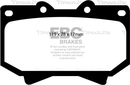 Тормозные колодки EBC Brakes. Артикул DP1319