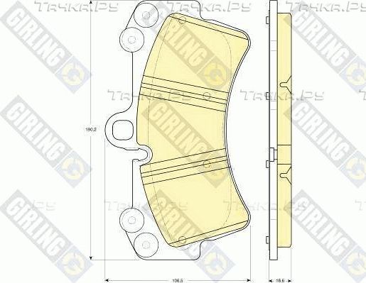 Тормозные колодки Girling передние для Audi Q7 I (4L) 2006-2015. Артикул 6115489