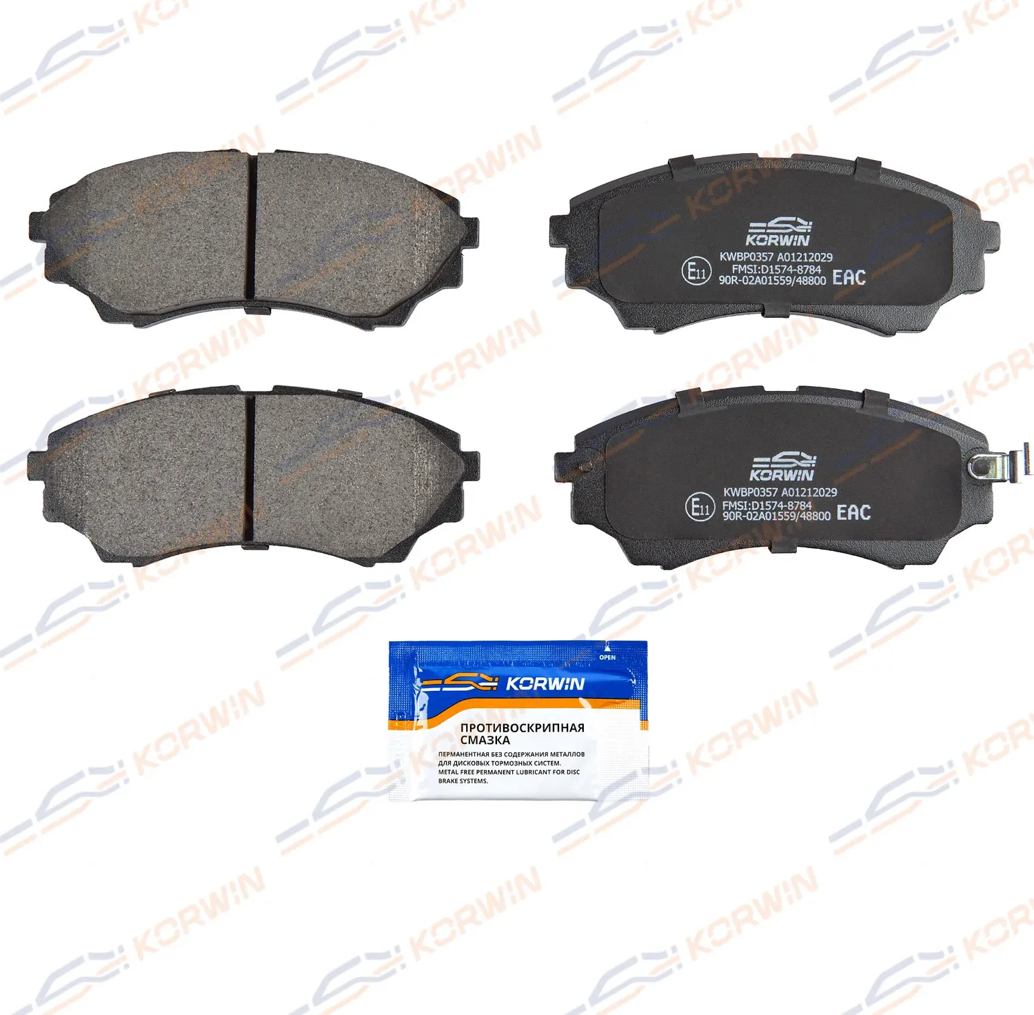 Колодки тормозные перед. Ford Ranger (ER/ET) 99-12/Mazda B-Serie 98-06/BT-50 06 (Korwin). Артикул KWBP0357