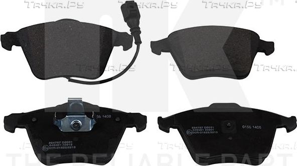 Тормозные колодки NK передние для Volkswagen Scirocco III 2009-2017. Артикул 224787
