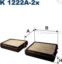 Салонный фильтр Filtron. Артикул K 1222A-2x