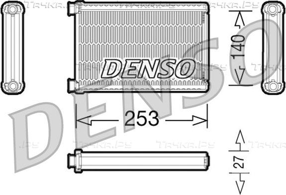 Радиатор отопителя (печки) Denso для BMW 1 I (E81/E82/E87/E88) 2006-2012. Артикул DRR05005