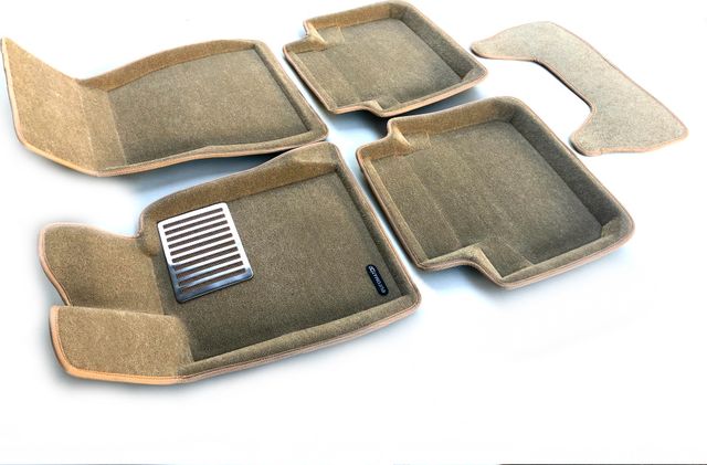 Коврики текстильные Euromat 3D Lux для салона BMW 7 G11 2015-2026 БЕЖЕВЫЕ. Артикул EM3D-001217T