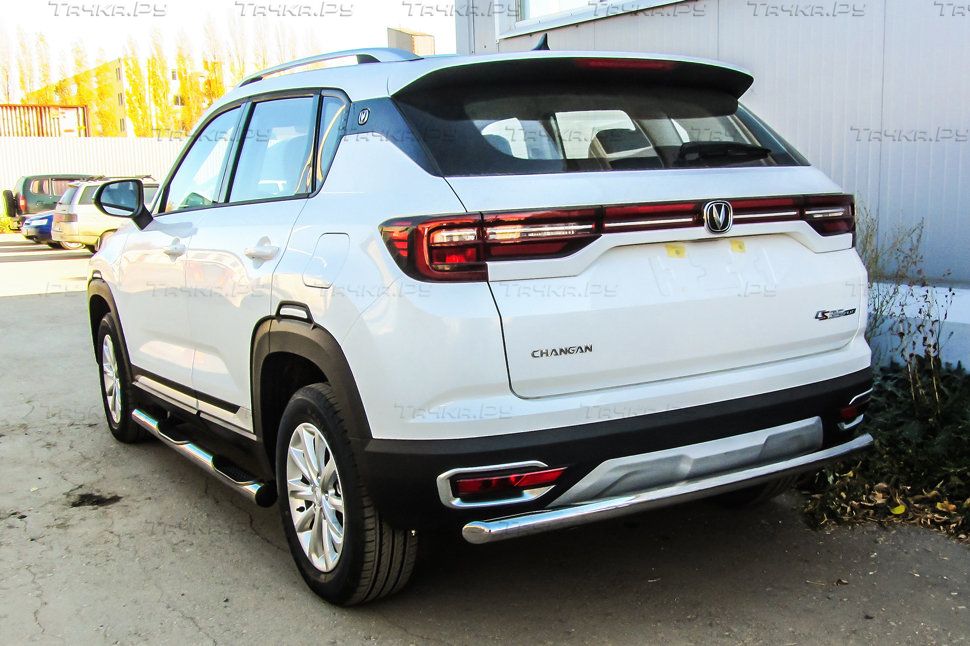 Защита Slitkoff заднего бампера D57 для Changan CS35 Plus 2019-2026. Артикул CHANCS35P-006