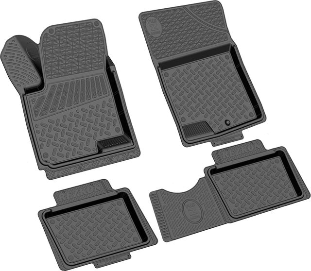 Коврики Rezkon резиновые для салона Kia Soul I 2011-2014. Артикул 1021030100