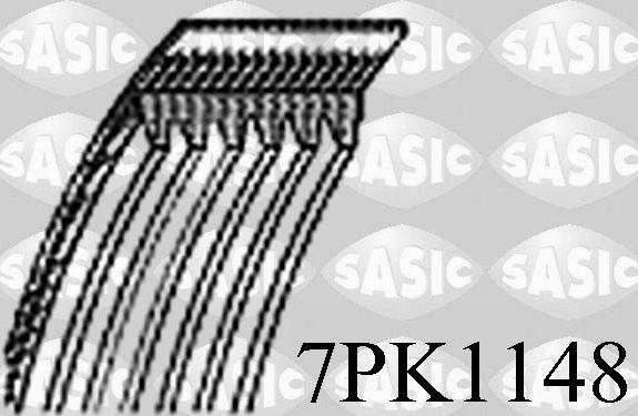 Приводной ремень поликлиновой Sasic. Артикул 7PK1148