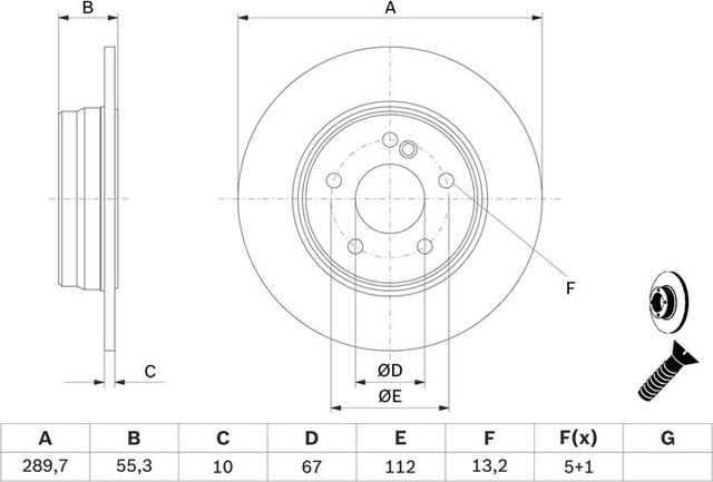 Тормозной диск Bosch. Артикул 0 986 479 B41
