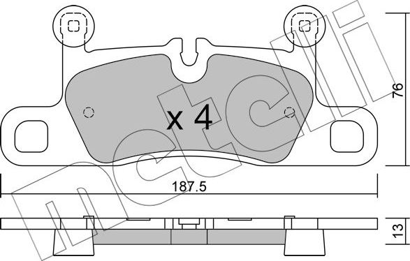Тормозные колодки Metelli. Артикул 22-1315-0