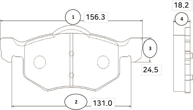 Тормозные колодки CTR. Артикул GK0162