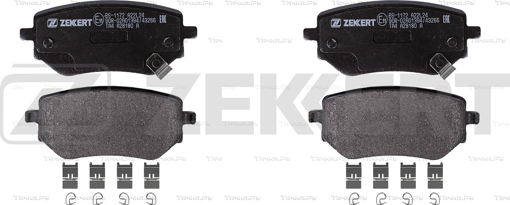 Тормозные колодки Zekkert. Артикул BS-1172