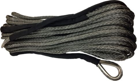 Трос синтетический Telawei 25м х 12мм (готовый) Серый. Артикул SR-12X25-GR